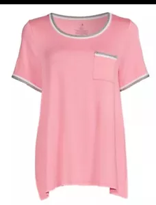 Secret Treasures Women's and Women's Size XL Knit Sleep Shirt Pink/gray - Picture 1 of 6