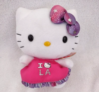 Ty Beanie Babies Hello Kitty I Love LA Plush 6" From 2012 - Image 1 of 4