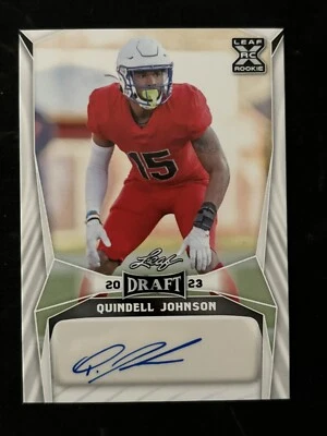 2023 Leaf Draft - Autographs #BA-QJ1 Quindell Johnson (AU, RC) - Image 1 of 2