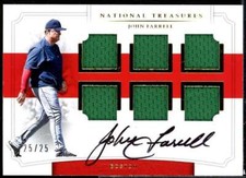 John Farrell Card 2017 Panini National Treasures Six Swatch Signatures Gold #37 