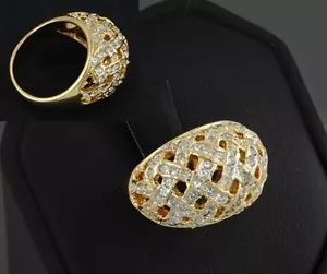 ANILLO DE ORO AMARILLO PIEDRA CITRINO,PARA COMPROMISO,BODA O REAFIRMAR EL AMOR - Imagen 1 de 2