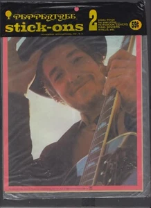 1960's Peppertree Stick-Ons BOB DYLAN & DONOVAN SEALED 8" x 11" - Picture 1 of 2