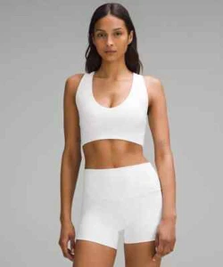 Lululemon Bend This Scoop & Cross Bra Light Support A-C Cups White Size S/M NWT - Picture 1 of 4
