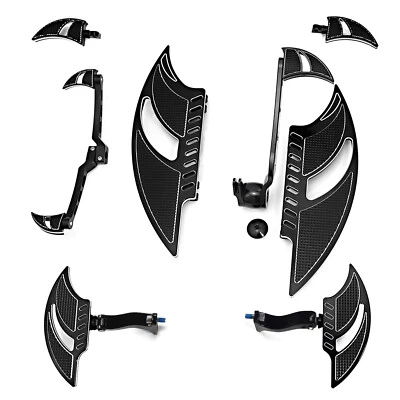Palancas de cambio Floorboards Highway Clavijas hoja negra para Harley Street Glide14-22 Foto 1 de 4