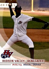 2010 Hudson Valley Renegades Grandstand 26 Miguel Sierra Dominican Republic Card