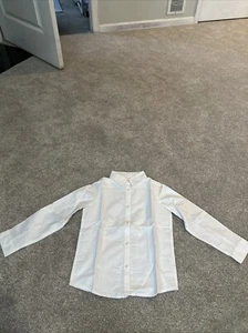 Land’s End School Uniform Girls Long Sleeve Oxford Dress Shirt, Size 6x White - Picture 1 of 3