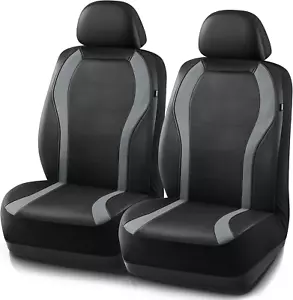 Leather Car Seat Covers, Premium Automotive Waterproof Two Front Bucket Seat Pro - Picture 1 of 12