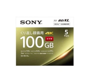 Sony Bluray Disc BD-RE XL 100GB 2x Bubbing Speed 5pack 5BNE3VEPS NEW - Picture 1 of 1