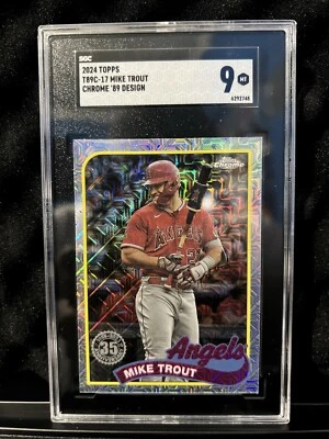 2024 Topps Series 1 - 1989 Topps Chrome Silver Pack #T89C-17 Mike Trout - Image 1 of 2