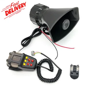 100W 12V 7 Sound Loud Car Alarm Warning Fire Horn Siren PA Speaker MIC System - Picture 1 of 11