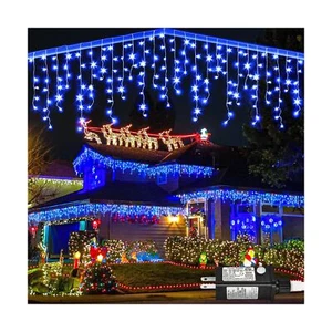 132ft Christmas Icicle Lights Outdoor Decoration, 1280 LED Fairy Hanging Stri... - Picture 1 of 9