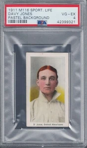 PSA 4 1910-11 1911 M116 Sporting Life DAVY JONES, Chicago White Sox - PSA 4 - Picture 1 of 2
