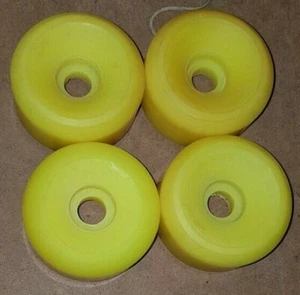 HOSOI SKY ROCKETS Blank Skateboard Wheels 95a 63mm Yellow 2nds - '80s Old School - Picture 1 of 3