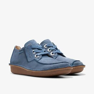 Clarks Damenschuhe FUNNY DREAM Blau Nubuk UK 5 / EU 38 Neu mit Karton - Bild 1 von 6