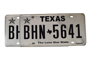 Placa de matrícula Texas BHN 5641 (un par) - Imagen 1 de 4