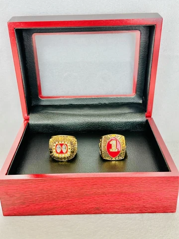 2 PCS Nebraska Cornhuskers 18k GP Championship Ring W Box, US SHIP 1995/97 Cover