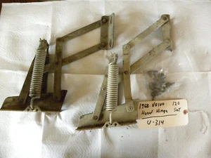 1968 Volvo 120 121 122 122S 130 Amazon Bonnet Hood Hinge & Spring Set - Foto 1 di 8