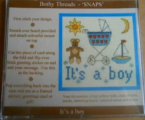 Bothy Threads - SNAPS It's a Boy Card Kit - Picture 1 of 1