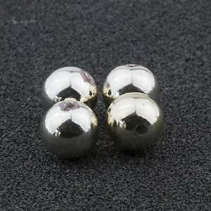 Perla finta rotonda acrilica argento 8 mm vintage giapponese 25 pezzi 10308004 - Foto 1 di 2