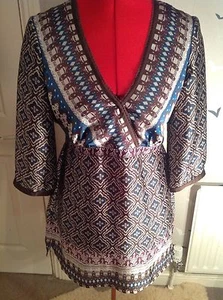 NEW ESPRIT tunic,dress, 10, 31"L, 3/4 length sleeve, braiding to neck.no tags - Picture 1 of 6