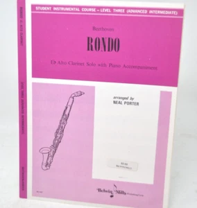 Es ALTO KLARINETTE Solostück mit Klaviernoten Belwin RONDO Beethoven - Bild 1 von 2