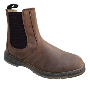 Hombre Grafters Dealer Botas Trabajo Gusset Tirar En Montar Chelsea Cuero Casual - Imagen 1 de 23