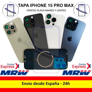Tapa Trasera Cristal IPHONE 15 Pro Max Soporte Metalico Imanes y Lentes Envío 24 - Zdjęcie 1 z 1