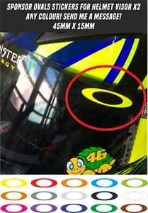 Rossi Marquez Vinales Sponsor Ovals Decals Stickers for Helmet Visor ANY COLOUR - Picture 1 of 7