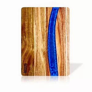 Tabla de cortar resina epoxi, azul, tabla de cortar segura para alimentos, original - Imagen 1 de 9