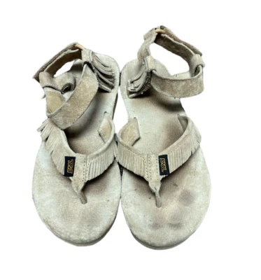 Sandalias Teva de gamuza con flecos color tostado talla 8 Foto 1 de 4