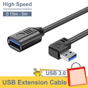 USB 3.0 High Speed Cable Extension Lead A Male to Female Socket 0.15m-5m - Picture 1 of 9