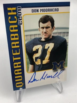 TK Legacy DON MOORHEAD AUTO SP/500 Card QUARTERBACK CLUB QB6 Card MICHIGAN - Image 1 of 4
