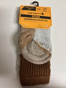 CARHARTT 1 Par Calcetines Bota Junior Grandes Mezcla Lana Pesada, TALLA 3Y-5Y - Imagen 1 de 3