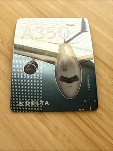 Delta Air Lines Aircraft Trading Card Airbus A350 - Picture 1 of 2