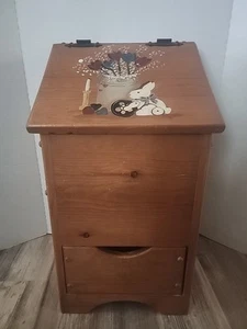 Vintage Bauernhaus rustikal Holz Kartoffel Zwiebel Behälter Aufbewahrung 25" hoch 12 Zoll Breit - Bild 1 von 8