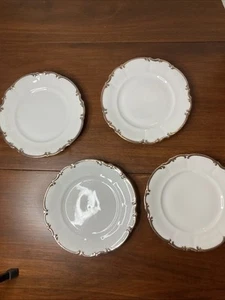 4 HUTSCHENREUTHER BAVARIA Germany SYLVIA PORCELAIN Salad Plate Platinum Revere - Picture 1 of 14