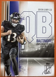 2024 Topps Football Signature Class Devin Leary #71 RC Baltimore Ravens - Bild 1 von 2
