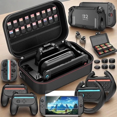 HEYSTOP For Nintendo Switch 2 Accessories Bundle w/ Switch 2 Protective Cover Bag Case Y