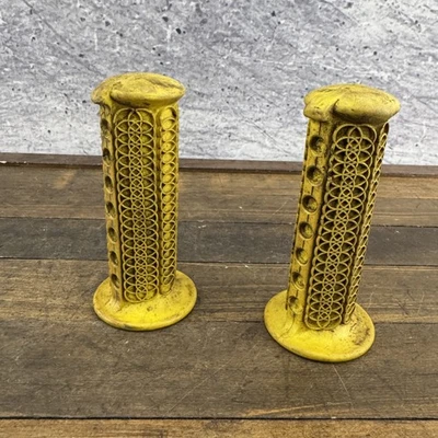 Par de empuñaduras de manillar BMX de colección círculos años 70 80 bicicleta de goma MX motocross Foto 1 de 4