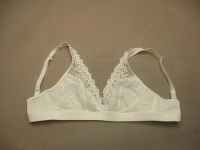 36 Wacoal Mujer Blanco Encaje Sin Forro Inalámbrico Cierre Trasero Ajustable Demi Bra 6D Foto 1 de 4