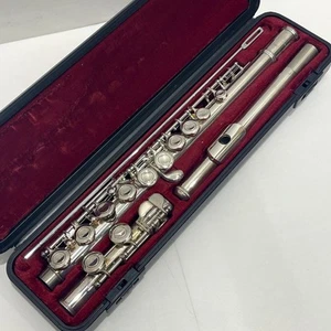 YAMAHA YFL-211S Flute Solid Silver Headjoint Used With Hard Case - Picture 1 of 8
