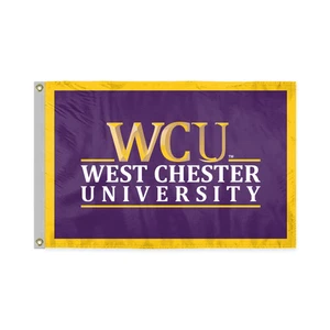 West Chester University WCU Rams Flag - Nylon & Poly Grommets - Multiple Sizes - Picture 1 of 25