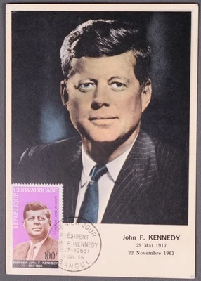 MayfairStamps África Central FDC 1963 John F Kennedy Primer Día Cubierta aau_87205 Foto 1 de 2