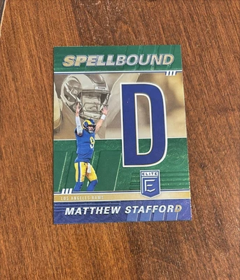 Matthew Stafford 2022 Panini Elite Spellbound Green "D" SBMS8 Georgia Rams Lions - Image 1 of 2