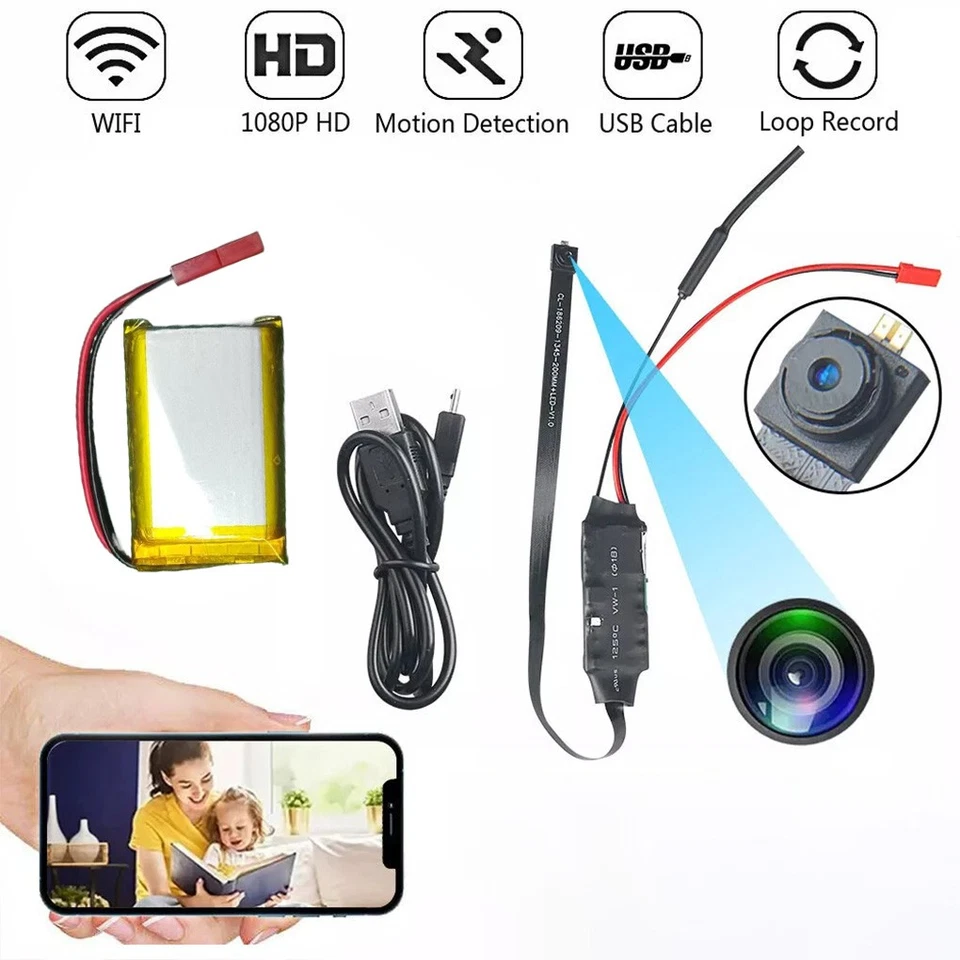 1080P HD Mini IP Kamera Wireless WLAN WiFi Camera Überwachungkamera Cam P2P DHL - Bild 1 von 4