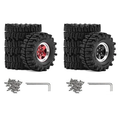 Brass Swamp Claw Mud Terrain 1.3" Wheel Tires Set for 1/18 1/24 RC Crawler Car - Image 1 of 4