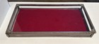 Antique small tin flat decorative glass Display case counter Showcase