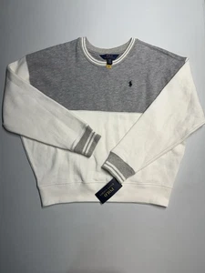 Polo Ralph Lauren Girls Logo Color blocked Fleece Crewneck Sweatshirt XL NWT - Picture 1 of 7