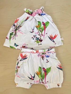 Baby Girls Ted Baker Floral Outfit, Summer, Holiday - 0-3 months -  Top & Shorts - Image 1 of 3