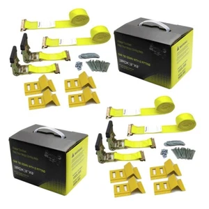 4 ruedas utilitario ATV UTV SXS remolque neumático rueda cuña E pista amarre correa kit - Imagen 1 de 14